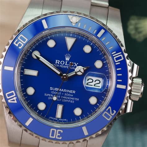 rolex submarine oro|rolex submarine smurf for sale.